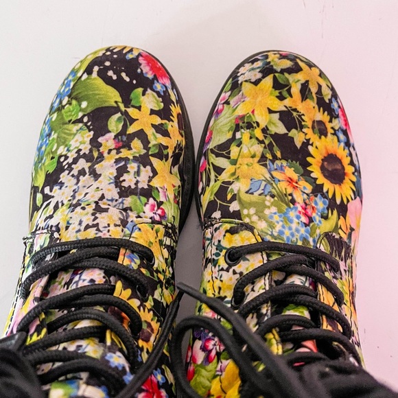 Epic Floral Combat Boots - Picture 2 of 5